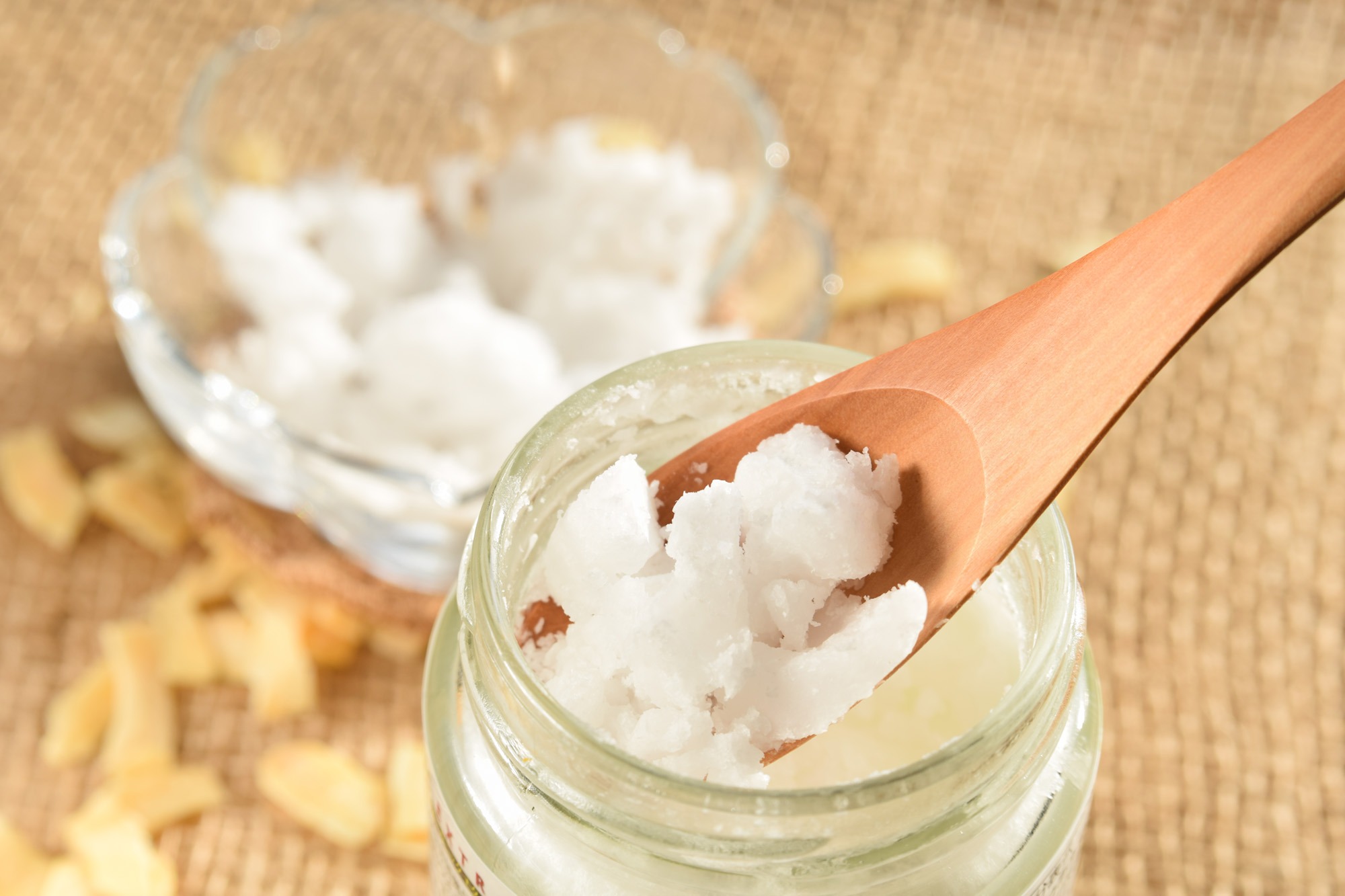 coconut oil with spoon